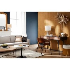 MILIBOO Bureau Design Noir Mat Et Placage Noyer TRIPOLI - Noyer Mat -France MILIBOO Soldes 2022 57254978 5