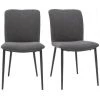 MILIBOO Chaises Design Tissu Effet Velours Gris (lot De 2) FOSTY - Gris Foncé Velours -France MILIBOO Soldes 2022 57325111 1
