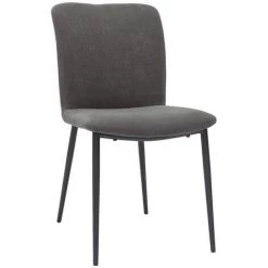 MILIBOO Chaises Design Tissu Effet Velours Gris (lot De 2) FOSTY - Gris Foncé Velours -France MILIBOO Soldes 2022 57325111 3