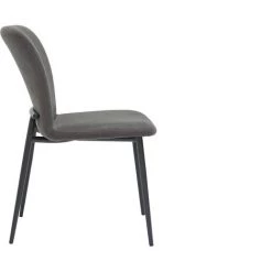 MILIBOO Chaises Design Tissu Effet Velours Gris (lot De 2) FOSTY - Gris Foncé Velours -France MILIBOO Soldes 2022 57325111 4