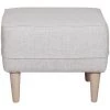 MILIBOO Pouf Repose-pieds Gris Clair Et Pin Massif PAPEL - Gris Clair