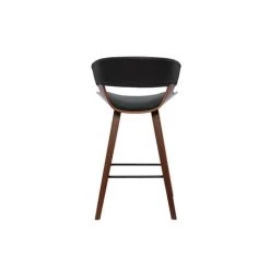 MILIBOO Tabouret De Bar Design Noir Et Bois Foncé H65 Cm SYRAH - Noyer / Noir -France MILIBOO Soldes 2022 57536478 4