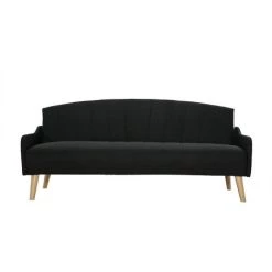 MILIBOO Canapé Convertible Vintage 3 Places Gris Foncé ARYA - Gris Foncé