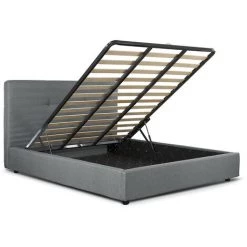 MILIBOO Lit Coffre 180 X 200 Cm En Tissu Gris SOGNO - Gris -France MILIBOO Soldes 2022 58121433 4