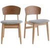 MILIBOO Chaises Scandinaves Bois Clair Et Tissu Gris Clair (lot De 2) ELION - Gris Clair -France MILIBOO Soldes 2022 58192150 1