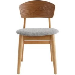 MILIBOO Chaises Scandinaves Bois Clair Et Tissu Gris Clair (lot De 2) ELION - Gris Clair -France MILIBOO Soldes 2022 58192150 2