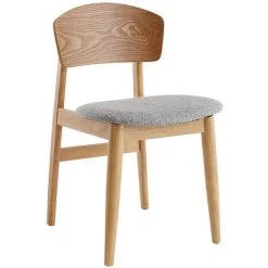 MILIBOO Chaises Scandinaves Bois Clair Et Tissu Gris Clair (lot De 2) ELION - Gris Clair -France MILIBOO Soldes 2022 58192150 3