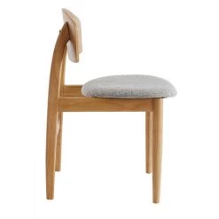 MILIBOO Chaises Scandinaves Bois Clair Et Tissu Gris Clair (lot De 2) ELION - Gris Clair -France MILIBOO Soldes 2022 58192150 4
