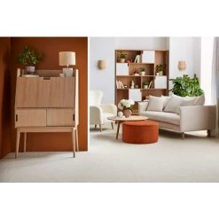 MILIBOO Bureau Secrétaire Avec Plateau Rabattable Finition Chêne GABIN - Chêne Clair -France MILIBOO Soldes 2022 58192154 5