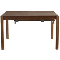 MILIBOO Table à Manger Scandinave Extensible Finition Noyer Rectangulaire L125-238 Cm AGALI - Noyer