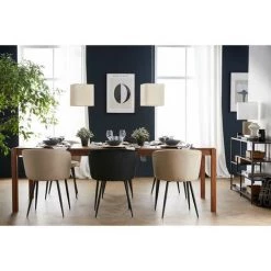 MILIBOO Table à Manger Scandinave Extensible Finition Noyer Rectangulaire L125-238 Cm AGALI - Noyer -France MILIBOO Soldes 2022 58192159 5