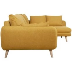 MILIBOO Canapé D'angle Droit Scandinave 5 Places Jaune Cumin CREEP - Jaune -France MILIBOO Soldes 2022 58613072 3