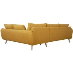 MILIBOO Canapé D'angle Droit Scandinave 5 Places Jaune Cumin CREEP - Jaune -France MILIBOO Soldes 2022 58613072 4
