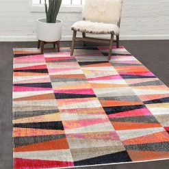 MILIBOO Tapis Intérieur Extérieur à Motif Graphique Multicolore 150 X 220 Cm ARLES - Rouge -France MILIBOO Soldes 2022 58613074 3