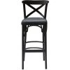 MILIBOO Tabouret De Bar Bistrot Hêtre Massif Noir H75 MARCEL - Noir -France MILIBOO Soldes 2022 58687288 1