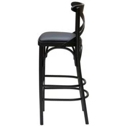 MILIBOO Tabouret De Bar Bistrot Hêtre Massif Noir H75 MARCEL - Noir -France MILIBOO Soldes 2022 58687288 3