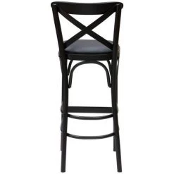 MILIBOO Tabouret De Bar Bistrot Hêtre Massif Noir H75 MARCEL - Noir -France MILIBOO Soldes 2022 58687288 4