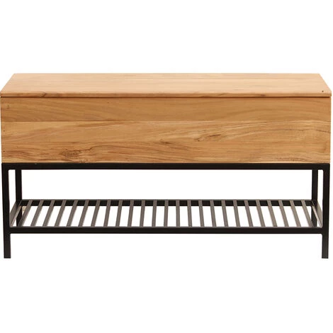 MILIBOO Banc D'entrée Industriel Avec Coffre De Rangement Acacia Massif Métal Noir SORG - Naturel 3 MILIBOO Banc D'entrée Industriel Avec Coffre De Rangement Acacia Massif Métal Noir SORG - Naturel