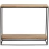 MILIBOO Console Manguier Massif Et Métal Noir L90 Cm IGGY - Naturel