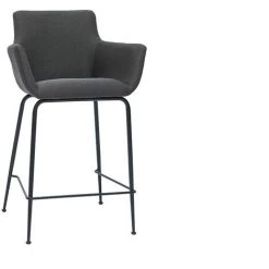 MILIBOO Tabourets De Bar En Tissu Gris Anthracite H65 Cm (lot De 2) CARLIE - Gris Foncé 8 MILIBOO Tabourets De Bar En Tissu Gris Anthracite H65 Cm (lot De 2) CARLIE - Gris Foncé -France MILIBOO Soldes 2022 59617835 3