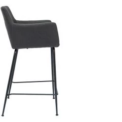 MILIBOO Tabourets De Bar En Tissu Gris Anthracite H65 Cm (lot De 2) CARLIE - Gris Foncé 9 MILIBOO Tabourets De Bar En Tissu Gris Anthracite H65 Cm (lot De 2) CARLIE - Gris Foncé -France MILIBOO Soldes 2022 59617835 4