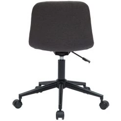 MILIBOO Chaise De Bureau Design Tissu Gris Anthracite Et Métal Noir SAURY - Gris Foncé -France MILIBOO Soldes 2022 59618025 4