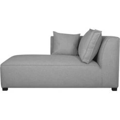 MILIBOO Méridienne Angle Gauche Tissu Gris Clair PLURIEL - Gris Clair