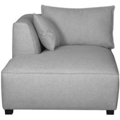 MILIBOO Méridienne Angle Gauche Tissu Gris Clair PLURIEL - Gris Clair -France MILIBOO Soldes 2022 59618142 3
