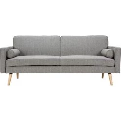 MILIBOO Canapé Convertible Scandinave 3 Places Gris Clair MOORE - Gris Clair
