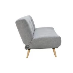 MILIBOO Canapé Scandinave Convertible 2 Places Tissu Gris Clair Et Bois FAGUO - Gris Perle -France MILIBOO Soldes 2022 59726422 4