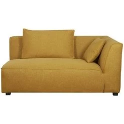 MILIBOO Module D'angle Droit Pour Canapé En Tissu Jaune Cumin PLURIEL - Jaune