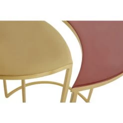 MILIBOO Table D'appoint En Métal Doré Et Rose émaillé TOSCANE - Rose Tendre -France MILIBOO Soldes 2022 59727924 4