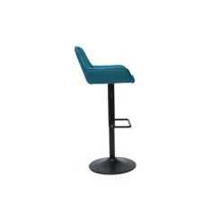 MILIBOO Tabourets De Bar Réglables Design En Tissu Bleu Canard (lot De 2) RONNIE - Bleu Canard -France MILIBOO Soldes 2022 59962090 4