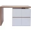 MILIBOO Îlot - Table De Bar Modulable Avec Rangement Blanc Mat Et Chêne H90 MAX - Blanc Mat -France MILIBOO Soldes 2022 60156429 1