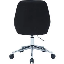 MILIBOO Chaise De Bureau Design Tissu Velours Noir HOLO - Noir Velours -France MILIBOO Soldes 2022 60171081 4