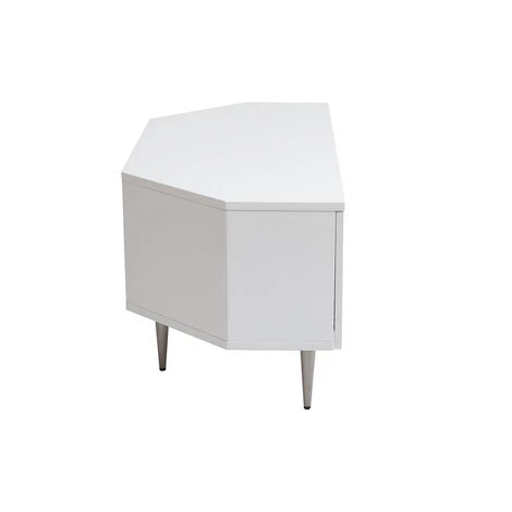 MILIBOO Meuble TV D'angle Design Blanc Mat L100 Cm KAROL - Blanc Laqué Mat 5 MILIBOO Meuble TV D'angle Design Blanc Mat L100 Cm KAROL - Blanc Laqué Mat – Image 3