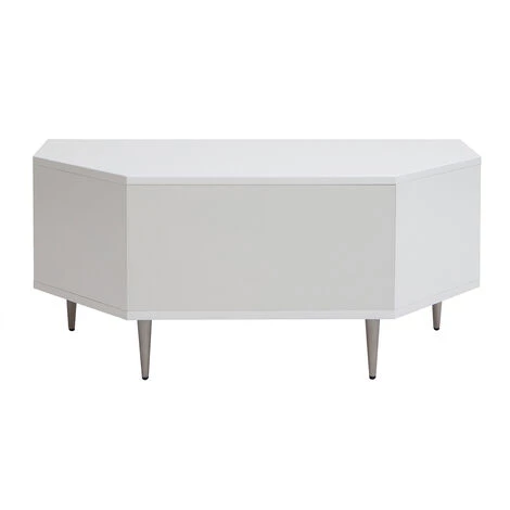 MILIBOO Meuble TV D'angle Design Blanc Mat L100 Cm KAROL - Blanc Laqué Mat 6 MILIBOO Meuble TV D'angle Design Blanc Mat L100 Cm KAROL - Blanc Laqué Mat – Image 4