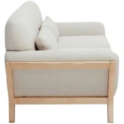 MILIBOO Canapé Scandinave 2 Places Beige Pieds Bois YOKO - Naturel -France MILIBOO Soldes 2022 60361214 3