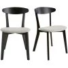 MILIBOO Chaises Bois Noir Et Tissu Gris Clair (lot De 2) APRIL - Noir -France MILIBOO Soldes 2022 60376256 1