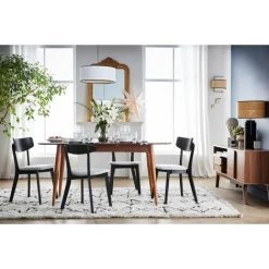 MILIBOO Chaises Bois Noir Et Tissu Gris Clair (lot De 2) APRIL - Noir 11 MILIBOO Chaises Bois Noir Et Tissu Gris Clair (lot De 2) APRIL - Noir -France MILIBOO Soldes 2022 60376256 5