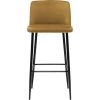 MILIBOO Tabouret De Bar Fixe Velours Bronze Et Pied Métal Noir H78 MONTI - Bronze Velours -France MILIBOO Soldes 2022 60376429 1