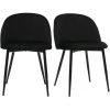 MILIBOO Chaises Design En Velours Noir Et Métal Noir (lot De 2) CELESTE - Noir Velours -France MILIBOO Soldes 2022 60376486 1