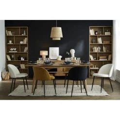 MILIBOO Chaises Design En Velours Noir Et Métal Noir (lot De 2) CELESTE - Noir Velours 11 MILIBOO Chaises Design En Velours Noir Et Métal Noir (lot De 2) CELESTE - Noir Velours -France MILIBOO Soldes 2022 60376486 5