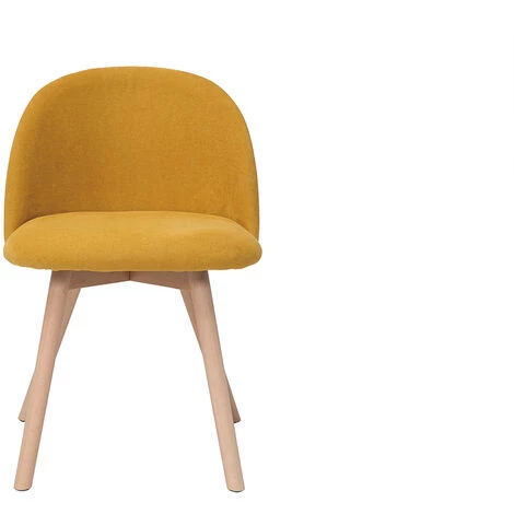 MILIBOO Chaises Scandinaves En Tissu Effet Velours Jaune Moutarde Et Hêtre Massif (lot De 2) CELESTE - Jaune Velours 4 MILIBOO Chaises Scandinaves En Tissu Effet Velours Jaune Moutarde Et Hêtre Massif (lot De 2) CELESTE - Jaune Velours – Image 2