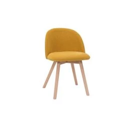 MILIBOO Chaises Scandinaves En Tissu Effet Velours Jaune Moutarde Et Hêtre Massif (lot De 2) CELESTE - Jaune Velours 8 MILIBOO Chaises Scandinaves En Tissu Effet Velours Jaune Moutarde Et Hêtre Massif (lot De 2) CELESTE - Jaune Velours -France MILIBOO Soldes 2022 60376508 3