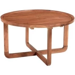 MILIBOO Table Basse Ronde En Acacia Massif D80 HITA - Naturel
