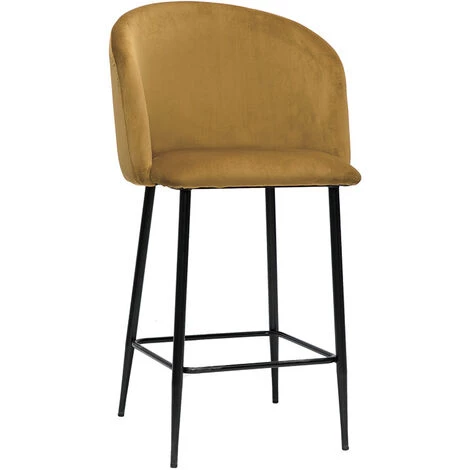 MILIBOO Tabouret De Bar Design En Velours Bronze VANITY - Bronze Velours 4 MILIBOO Tabouret De Bar Design En Velours Bronze VANITY - Bronze Velours – Image 2