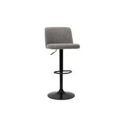 MILIBOO Tabourets De Bar Réglables En Tissu Effet Velours Texturé Gris Et Métal Noir (lot De 2) MONTI - Gris Velours -France MILIBOO Soldes 2022 60784747 3