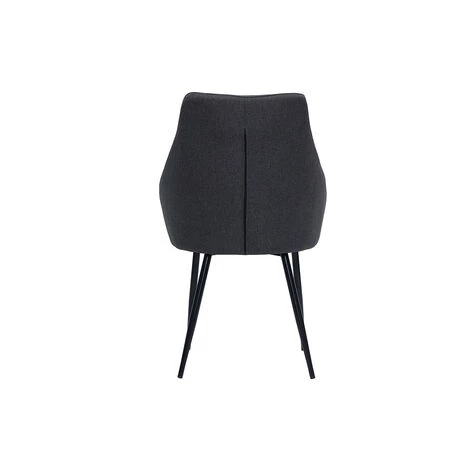 MILIBOO Chaise En Tissu Gris Foncé Et Métal Noir BOOMER - Gris Foncé 6 MILIBOO Chaise En Tissu Gris Foncé Et Métal Noir BOOMER - Gris Foncé – Image 4