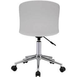 MILIBOO Chaise De Bureau Design à Roulettes En Polypropylène Blanc Et Métal Chrome ARISTA - Blanc -France MILIBOO Soldes 2022 60785091 4